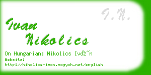 ivan nikolics business card